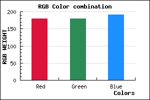 rgb background color #B4B4BF mixer