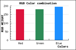 rgb background color #B4B4C2 mixer