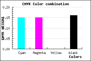 #B4B4D5 color CMYK mixer