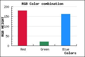 rgb background color #B415A2 mixer