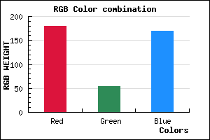 rgb background color #B436AA mixer