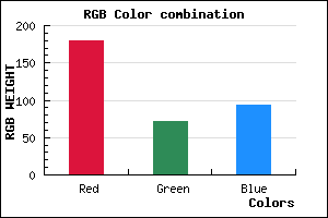 rgb background color #B4485D mixer