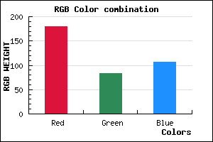 rgb background color #B4536A mixer