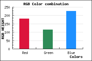 rgb background color #B573E3 mixer