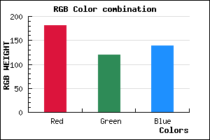 rgb background color #B5778B mixer