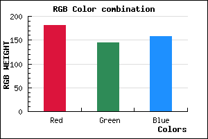 rgb background color #B5909E mixer