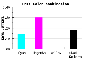 #B594D2 color CMYK mixer