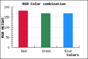 rgb background color #B5A8A8 mixer