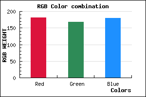 rgb background color #B5A8B3 mixer
