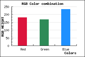 rgb background color #B5A8EA mixer