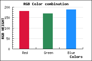 rgb background color #B5A9BD mixer