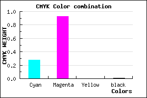 #B512FD color CMYK mixer