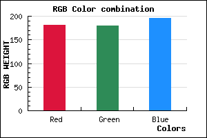 rgb background color #B5B4C3 mixer