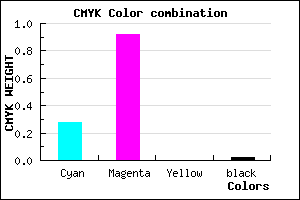 #B513FA color CMYK mixer