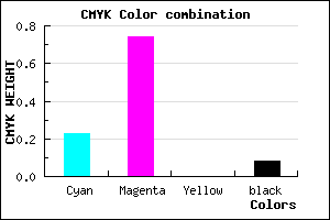 #B53CEB color CMYK mixer
