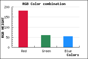 rgb background color #B53C36 mixer