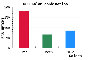 rgb background color #B54155 mixer