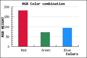 rgb background color #B5485D mixer