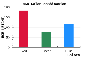 rgb background color #B54C74 mixer