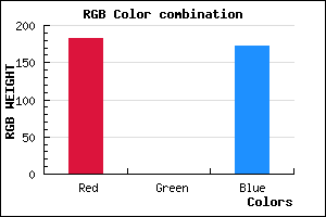 rgb background color #B600AC mixer