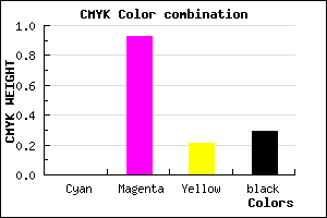 #B60C90 color CMYK mixer