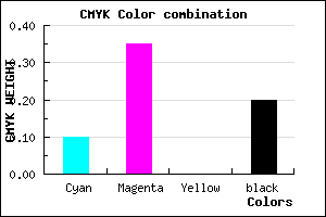 #B683CB color CMYK mixer