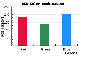 rgb background color #B68DC9 mixer