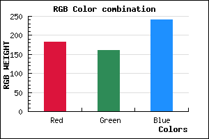 rgb background color #B6A0F0 mixer