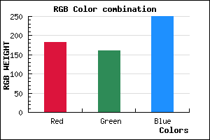 rgb background color #B6A0FA mixer