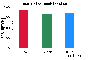 rgb background color #B6A6AA mixer