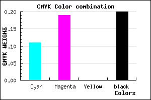 #B6A6CC color CMYK mixer
