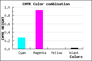 #B611FA color CMYK mixer
