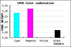 #B6ADED color CMYK mixer