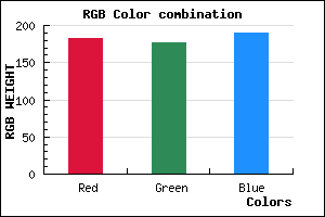 rgb background color #B6B0BE mixer
