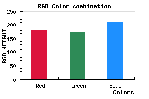 rgb background color #B6B0D4 mixer