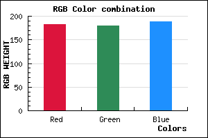rgb background color #B6B4BC mixer