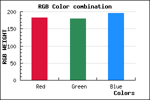 rgb background color #B6B4C3 mixer
