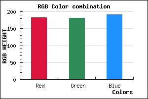 rgb background color #B6B5BF mixer