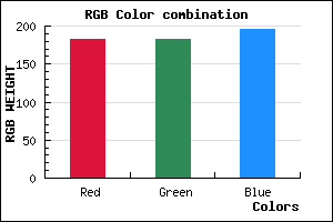 rgb background color #B6B6C4 mixer