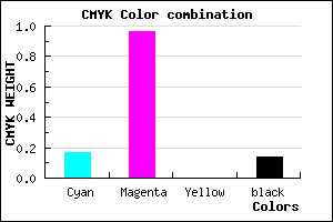 #B609DB color CMYK mixer