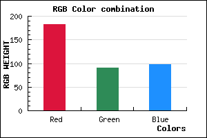 rgb background color #B65A62 mixer
