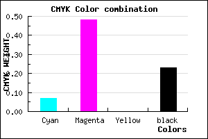#B767C5 color CMYK mixer