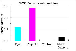#B767ED color CMYK mixer