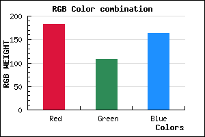 rgb background color #B76CA3 mixer
