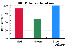 rgb background color #B775C8 mixer