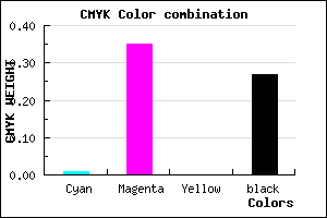 #B778B9 color CMYK mixer