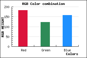 rgb background color #B77B9D mixer