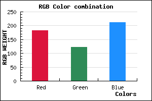 rgb background color #B77BD3 mixer