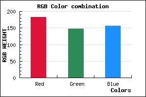 rgb background color #B7939C mixer