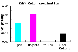 #B79FE7 color CMYK mixer